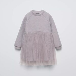 Zara Kids Gray Tulle Dress